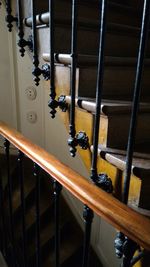 Close-up of spiral staircase