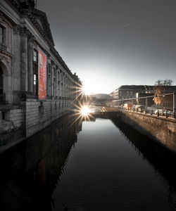 River amidst buildings against sky in city