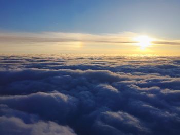 Sun shining through clouds