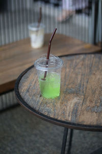 Close-up of drink on table