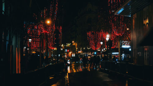 Illuminated paris at night