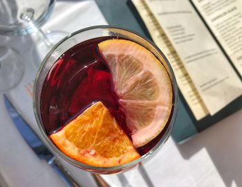 Close-up of drink in glass