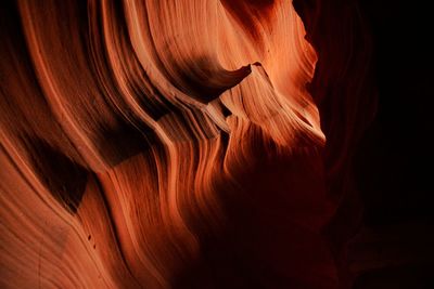 Low angle view of rock formations at antelope canyon