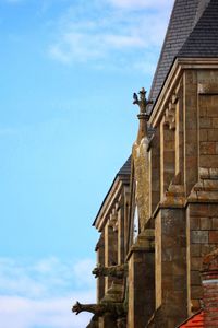 Low angle view of old building against sky