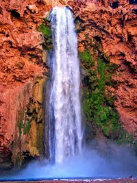 Scenic view of waterfall