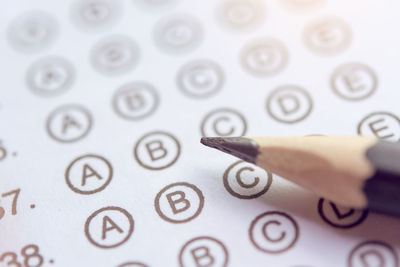 Full frame shot of pen on paper