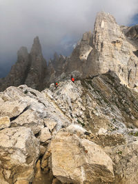 Summer view of torre di pisa in the italian dolomites, trentino alto adige