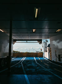 Empty ferry boat parking lot