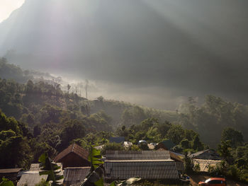 Mist in the morning at doi luang chiang dao, thailand