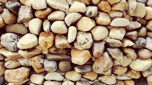 Full frame shot of pebbles