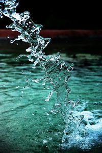 Blurred motion of splashing water