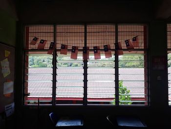 Close-up of window in house