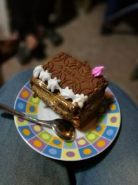 Close-up of dessert in plate