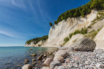 Rocky coastline at baltic sea