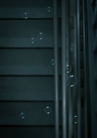 Bubbles against wall