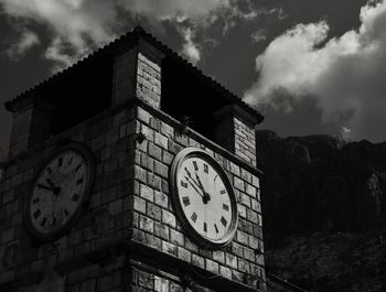 Low angle view of clock tower