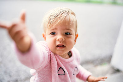 Portrait of cute baby boy