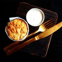 Close-up of food on table