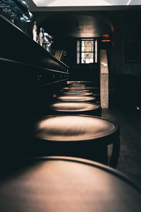 Empty seats in building