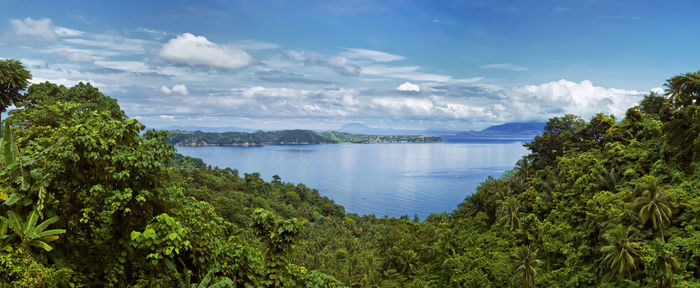 Panoramic view of sea against sky