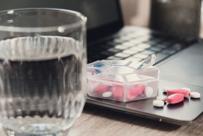 Close-up of drink on table