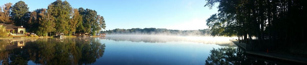 Panoramic view of lake against sky