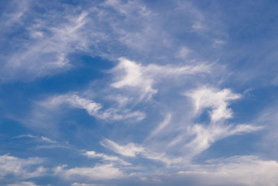 Low angle view of clouds in sky