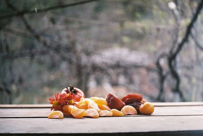 Close-up of fruits on table