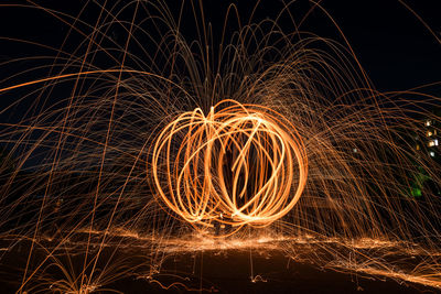 Light painting at night