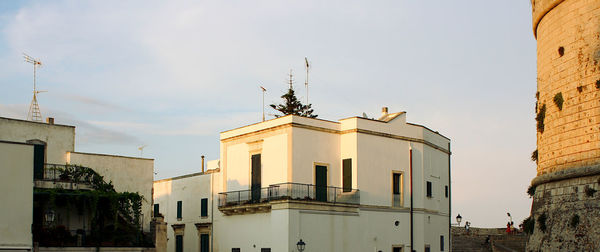 Low angle view of buildings against sky