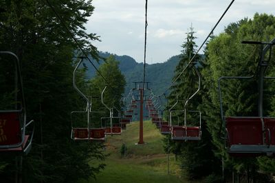 View of ski lift against sky