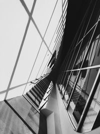 Low angle view of modern building against sky