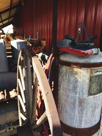 Close-up of rusty machine