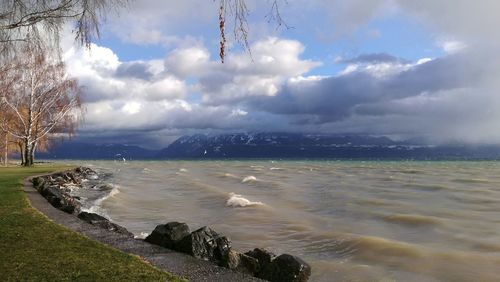 Scenic view of sea against sky