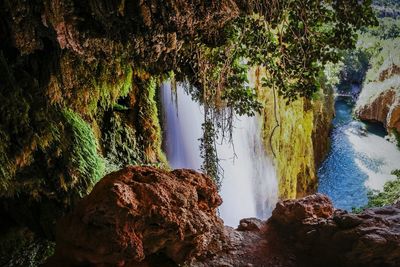 Panoramic view of waterfall