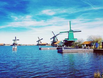 Boats in harbor