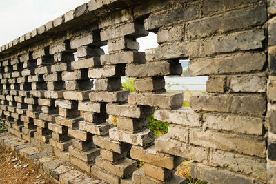 Stack of stone wall