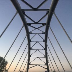 Low angle view of bridge against sky