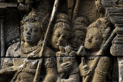 Low angle view of old statue