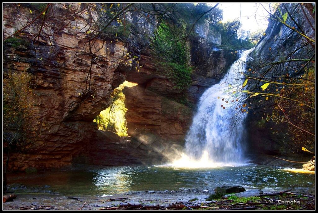 waterfall, water, motion, flowing water, beauty in nature, scenics, long exposure, tree, nature, rock - object, forest, flowing, rock formation, idyllic, tranquil scene, tranquility, blurred motion, river, stream, rock