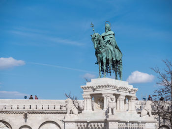 Low angle view of statue