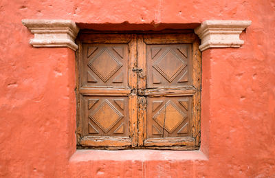 Close-up of closed door