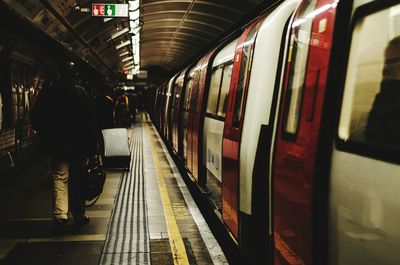 Train at subway station