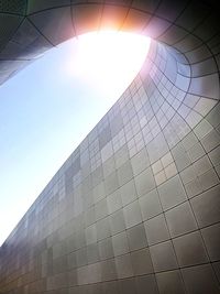 Low angle view of modern building against sky