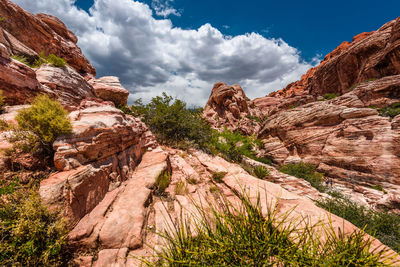 Panoramic view of rock formations