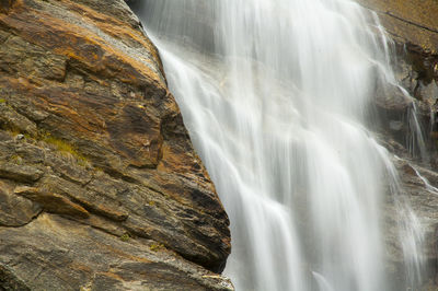 Scenic view of waterfall