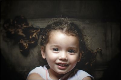 Close-up portrait of cute girl