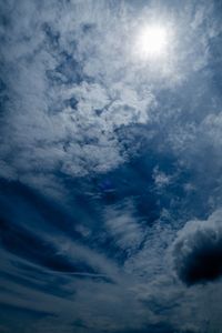 Low angle view of cloudy sky