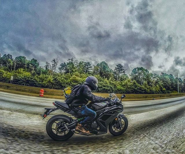 bicycle, transportation, land vehicle, mode of transport, sky, cloud - sky, cloudy, parking, road, stationary, mountain, parked, cloud, travel, street, tree, riding, day, outdoors, nature