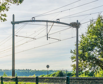 View of suspension bridge against sky